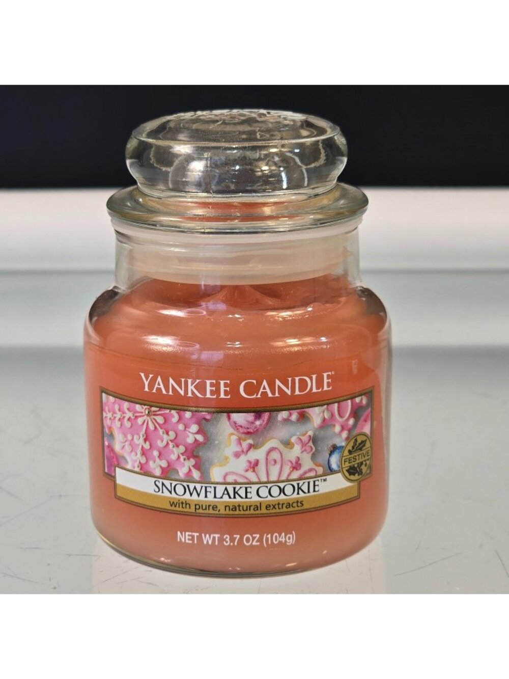Yankee Candle Snowflake Cookie Fragrance Small Jar 3.7oz Festive Collection New